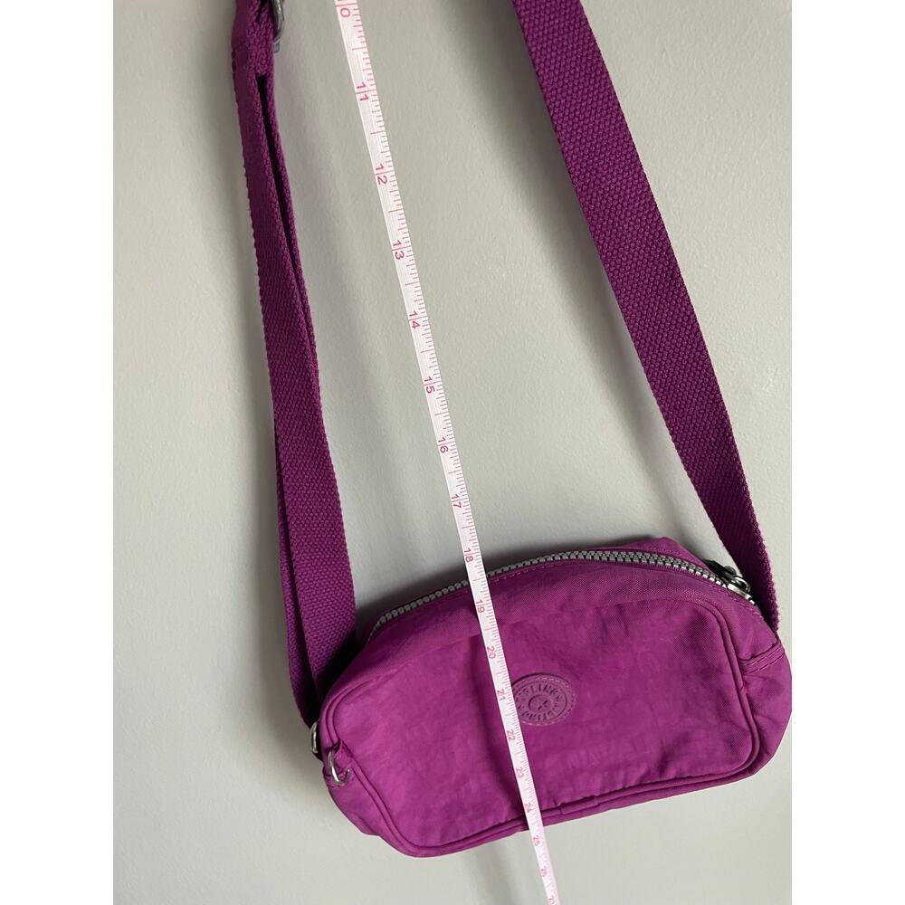 Kipling Magenta Pink Nylon Crossbody Bag Mini Travel Purse Womens Going Out - Picture 5 of 10
